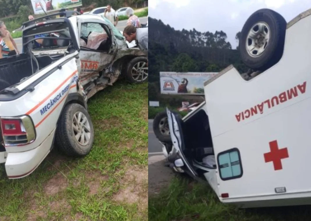 VÍDEO | Ex-vereador de Marechal Floriano morre na BR-262 em acidente com ambulância