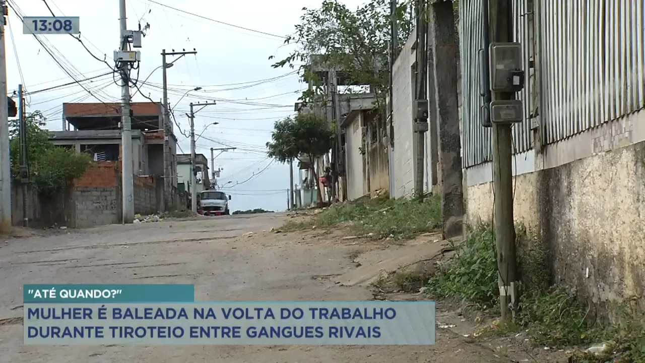 Uma mulher foi baleada no meio da rua, em Cariacica