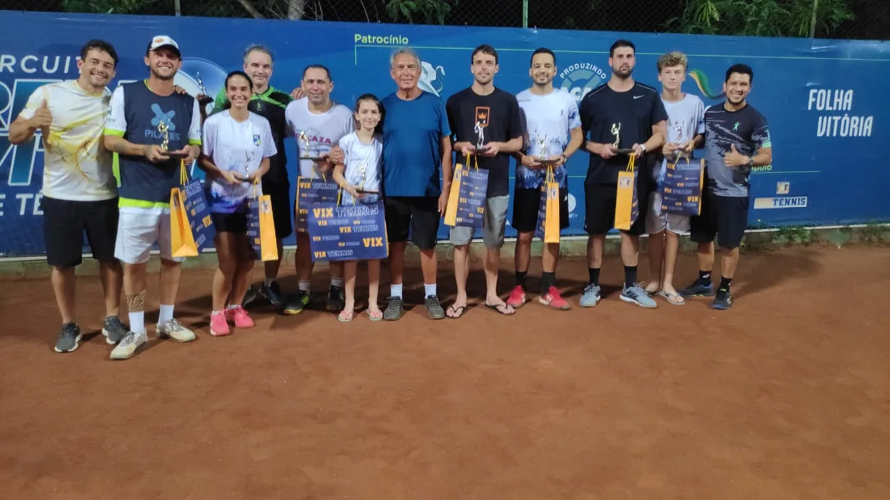 Conheça os vencedores das Classes masculinas da 10ª etapa Vix Tennis Master de Classes