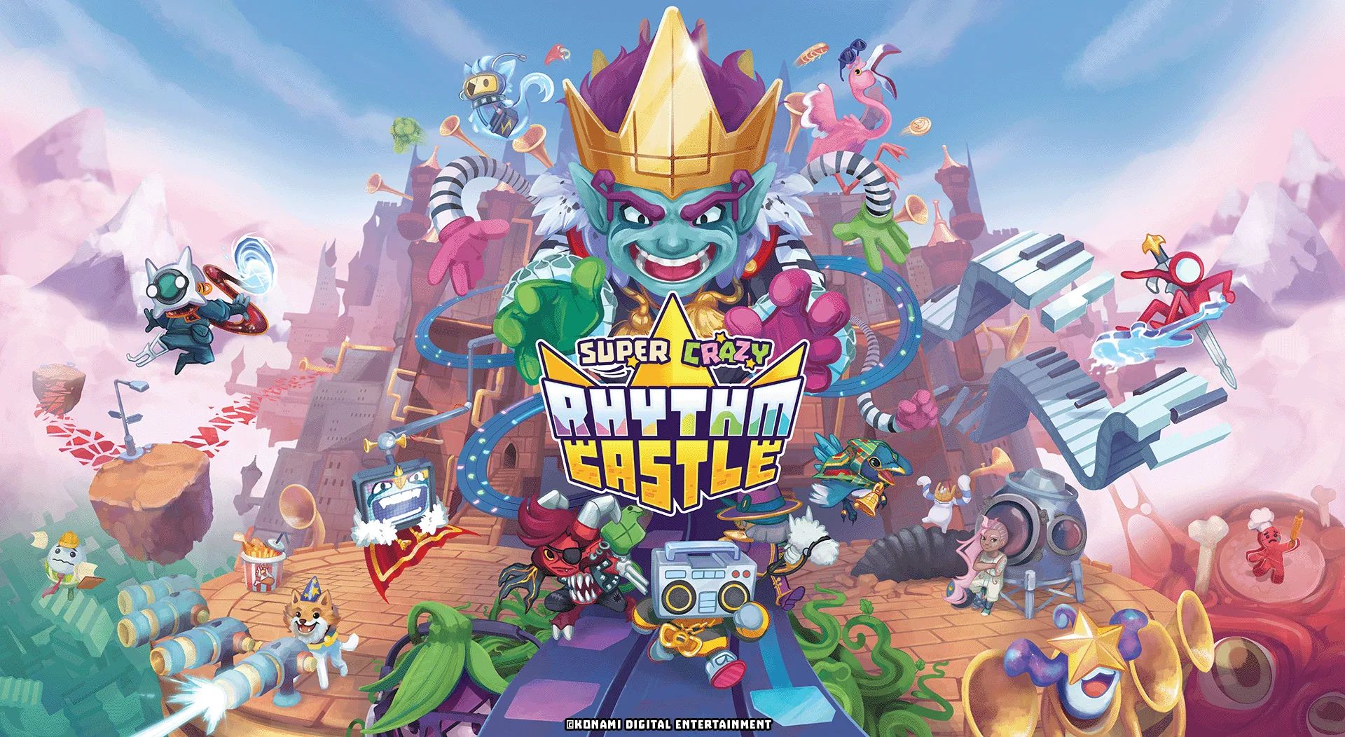 “Super Crazy Rhythm Castle”, uma aventura sonora caótica, chega em breve