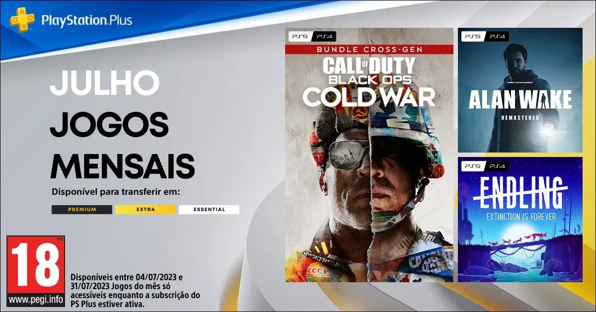 PlayStation: Jogos PS Plus de julho já estão disponíveis para assinantes