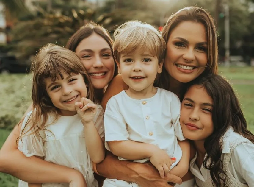 Quatro filhos e uma prancha de bodyboarding na vida da mamãe Naara