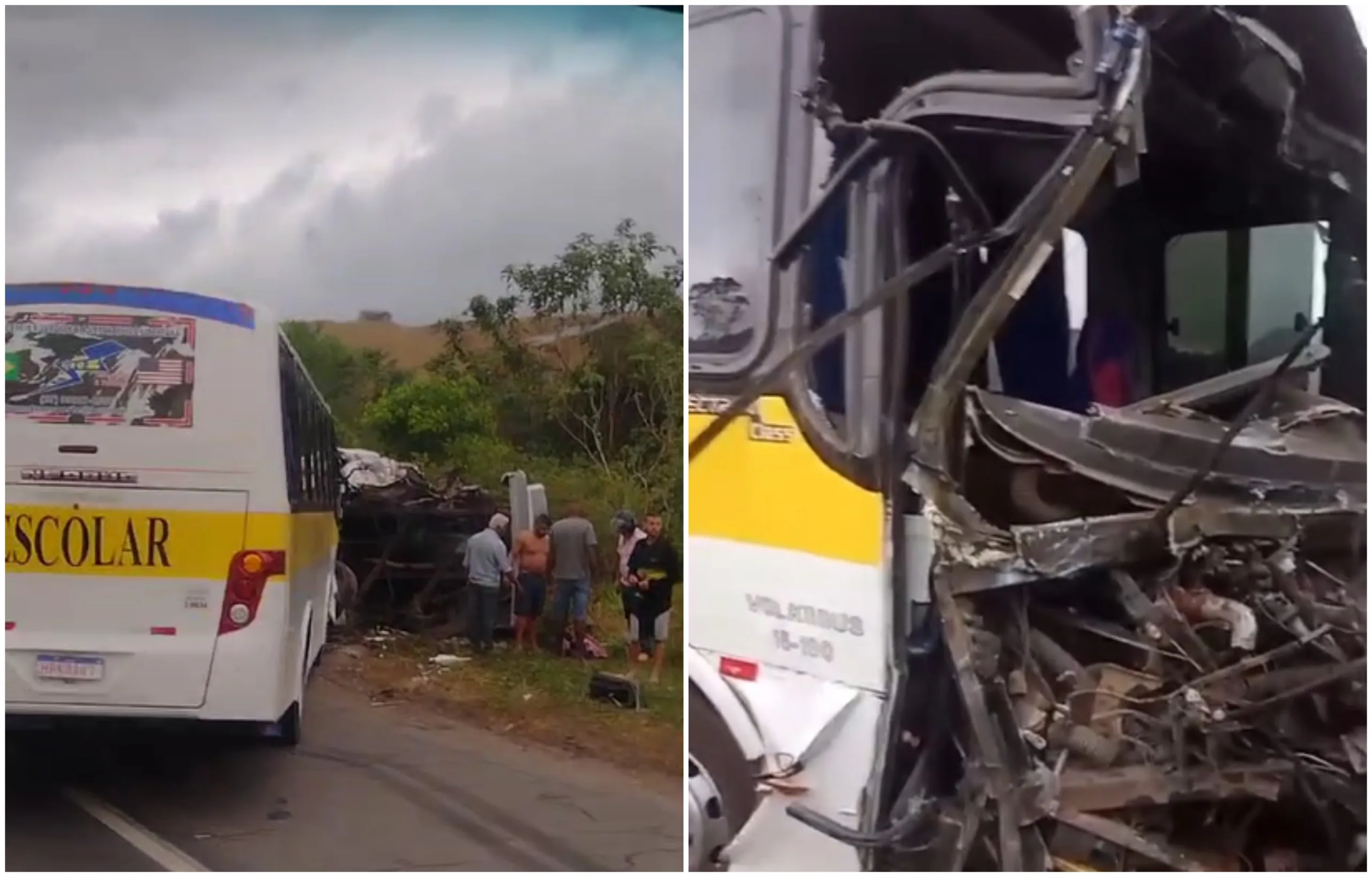 Acidente com ônibus escolar na BR-101 deixa 5 alunos feridos em Anchieta