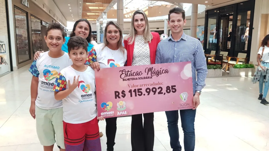 Prestando contas da campanha Solidária de Natal do Shopping Vitória