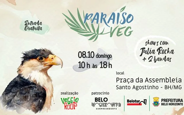 Festival Paraíso Veg acontecerá na Praça da Assembleia em BH