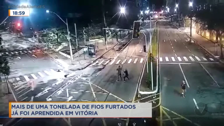 Mais de uma tonelada de fios furtados já foi apreendida em Vitória