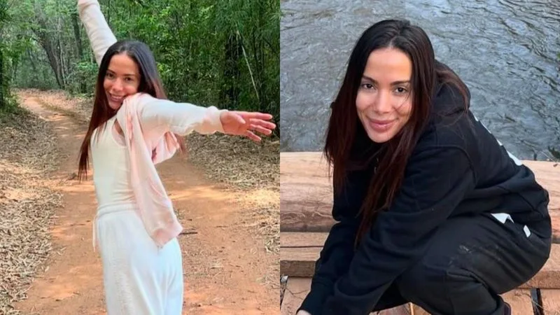 Anitta curte retiro espiritual com xamã indicada por Fernanda Souza: O caminho está sempre mudando