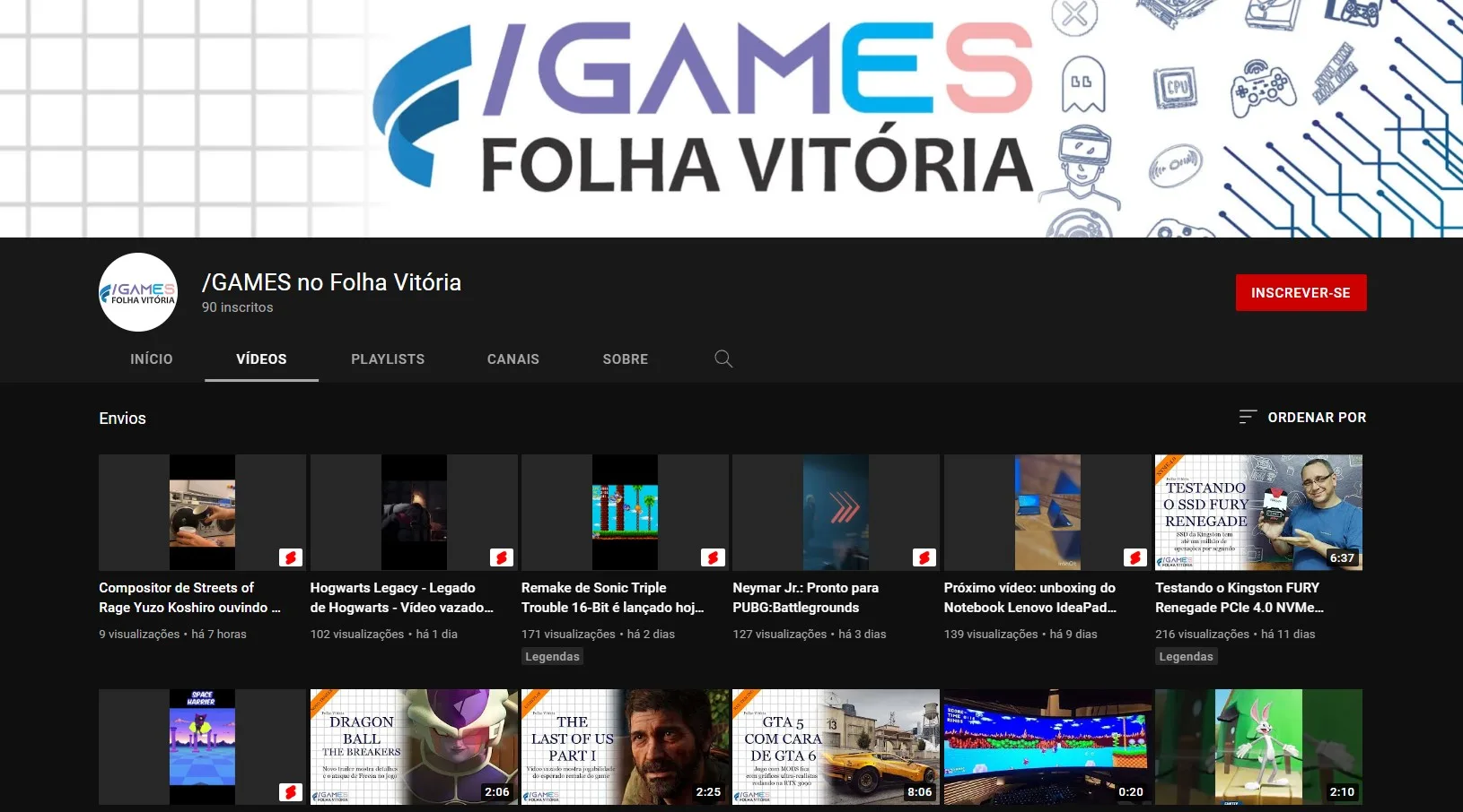 Confira aqui nossos vídeos do YouTube