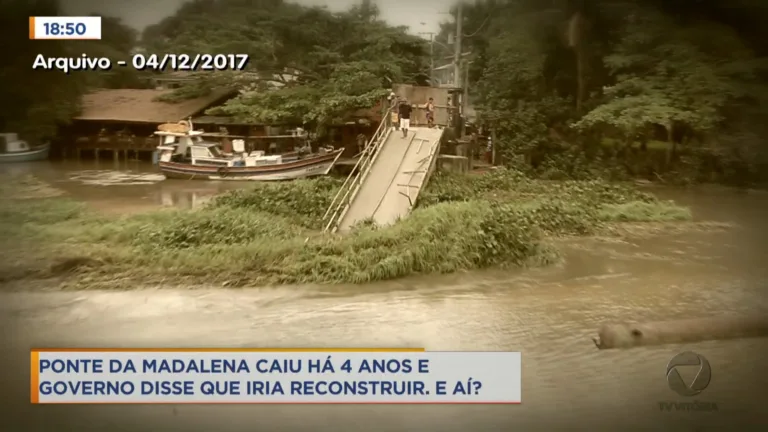 Nada de reconstrução de ponte histórica que caiu há 4 anos