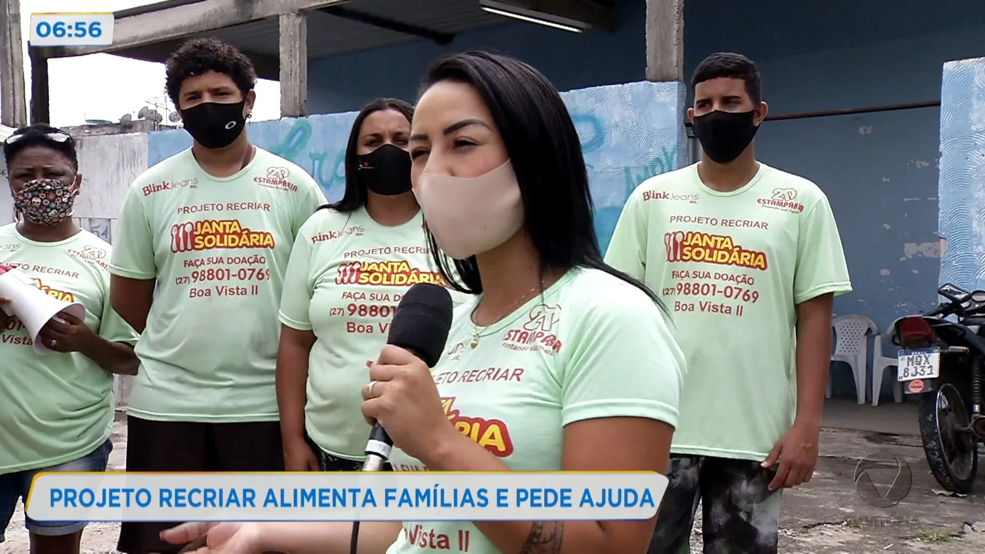 Projeto recriar alimenta famílias carentes em Vila Velha