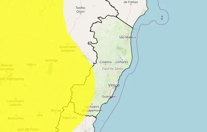 Tempo seco deixa cidades do ES em alerta amarelo; veja lista