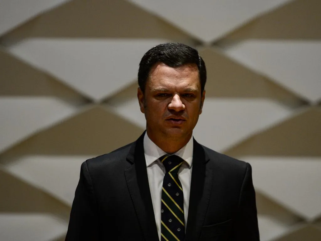 O ministro da Justiça e Segurança Pública, Anderson Torres, durante cerimônia de inauguração da nova sede da Polícia Federal, em Brasília.