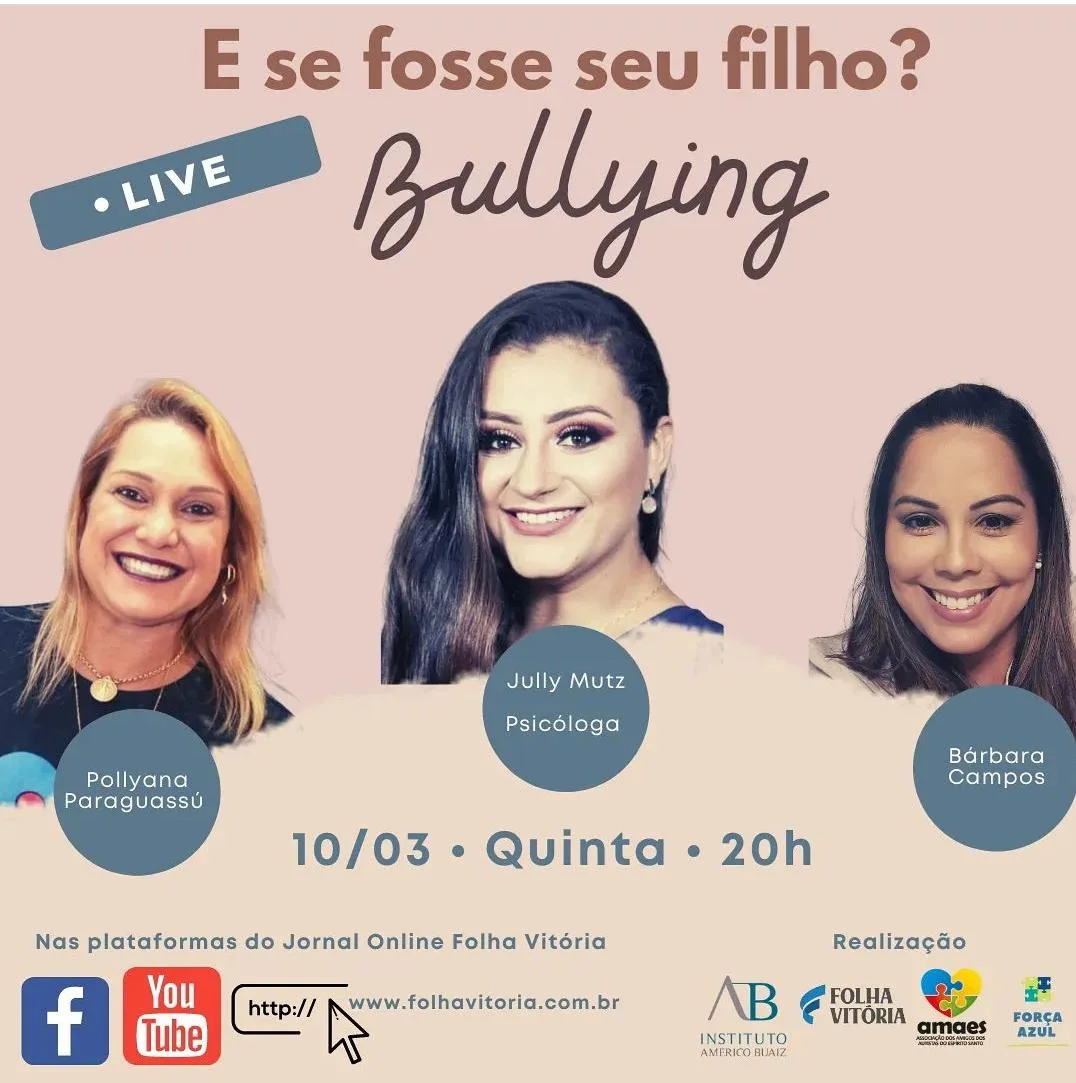 VÍDEO | 'E se fosse seu filho?': live sobre autismo fala sobre o bullying e dá orientações aos pais