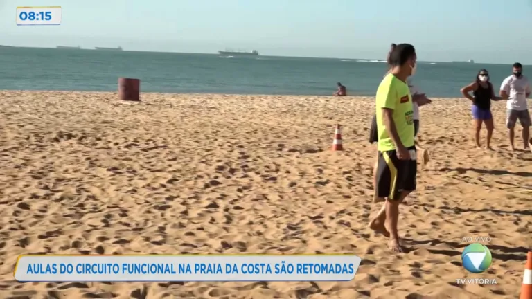 Aulas do circuito funcional na Praia da Costa são retomadas