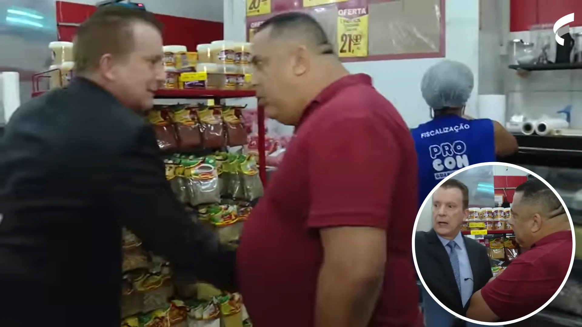 Celso Russomanno e equipe da Record são ameaçados de morte ao vivo em supermercado