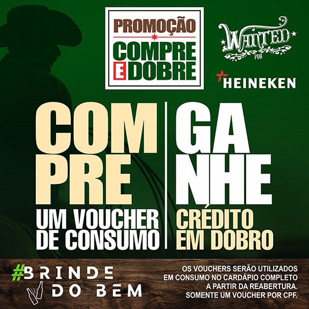 Wanted Pub lança a campanha “Brinde do Bem” em parceria com a Heineken