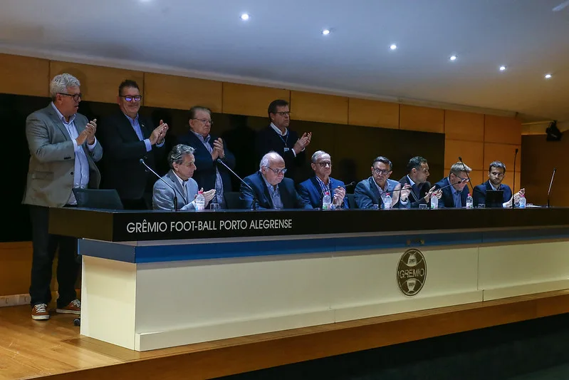 RS – FUTEBOL/SESSAO SOLENE DO CONSELHO DELIBERATIVO DO GREMIO – ESPORTES – Reunião do Conselho Deliberativo do Gremio Football Porto Alegrense para eleição e aclamação do novo Conselho de Administração do clube para o triênio 2020/2022. FOTO: LUCAS UEBEL/GREMIO FBPA