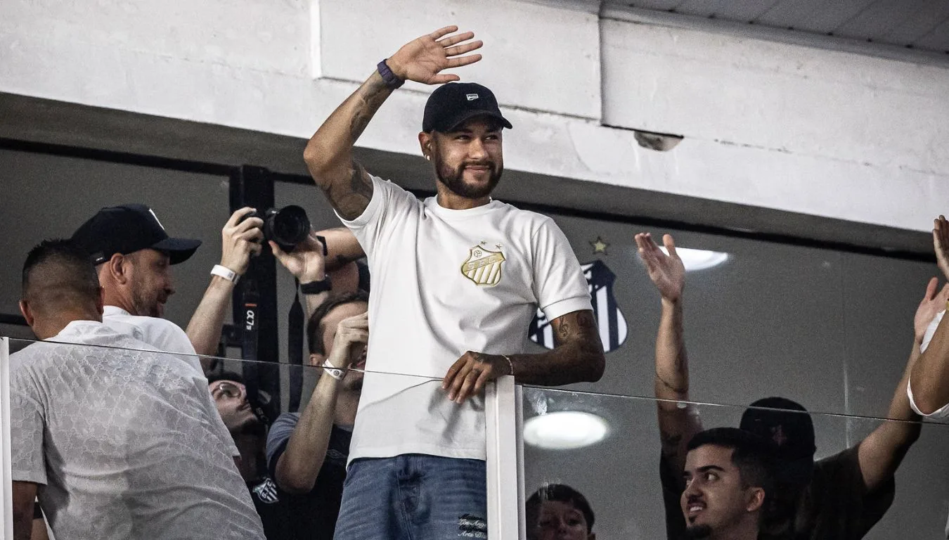 Neymar. Paulistão - Santos x Corinthians (07/02/2024) - Estádio Urbano Caldeira - Fotos: Raul Baretta/ Santos FC.