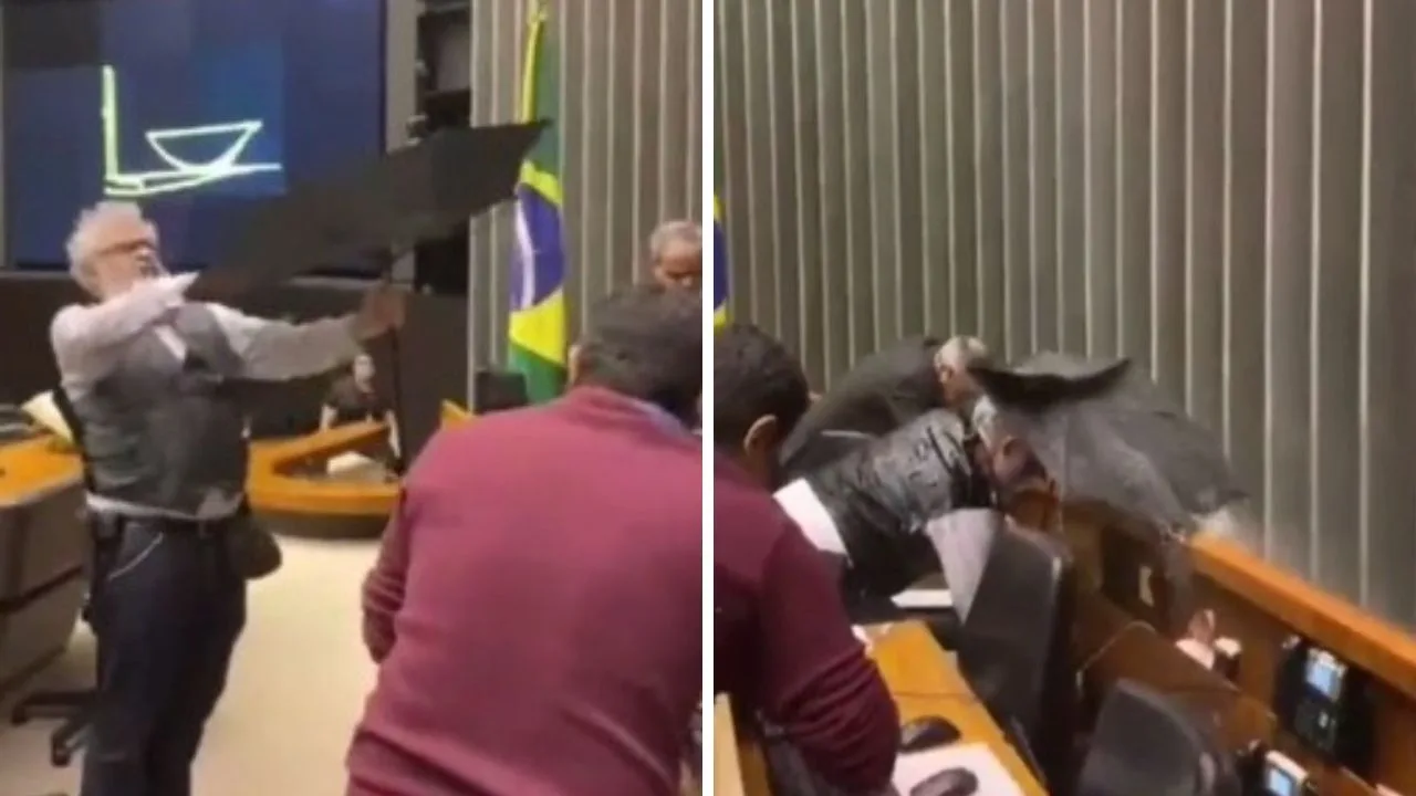 VÍDEO | Chuva invade plenário da Câmara dos Deputados e molha equipamentos