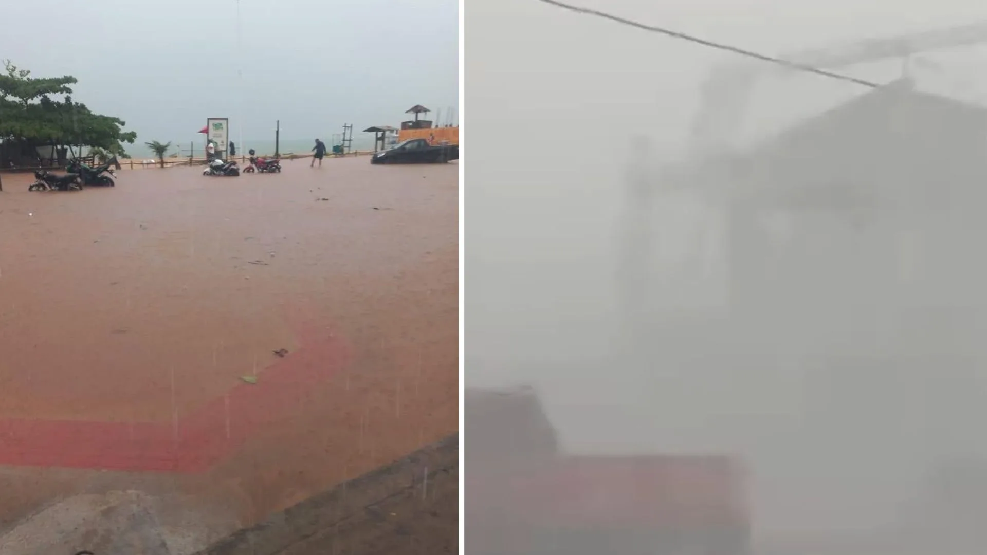 VÍDEO | Tempo vira e cidades registram chuva forte no ES