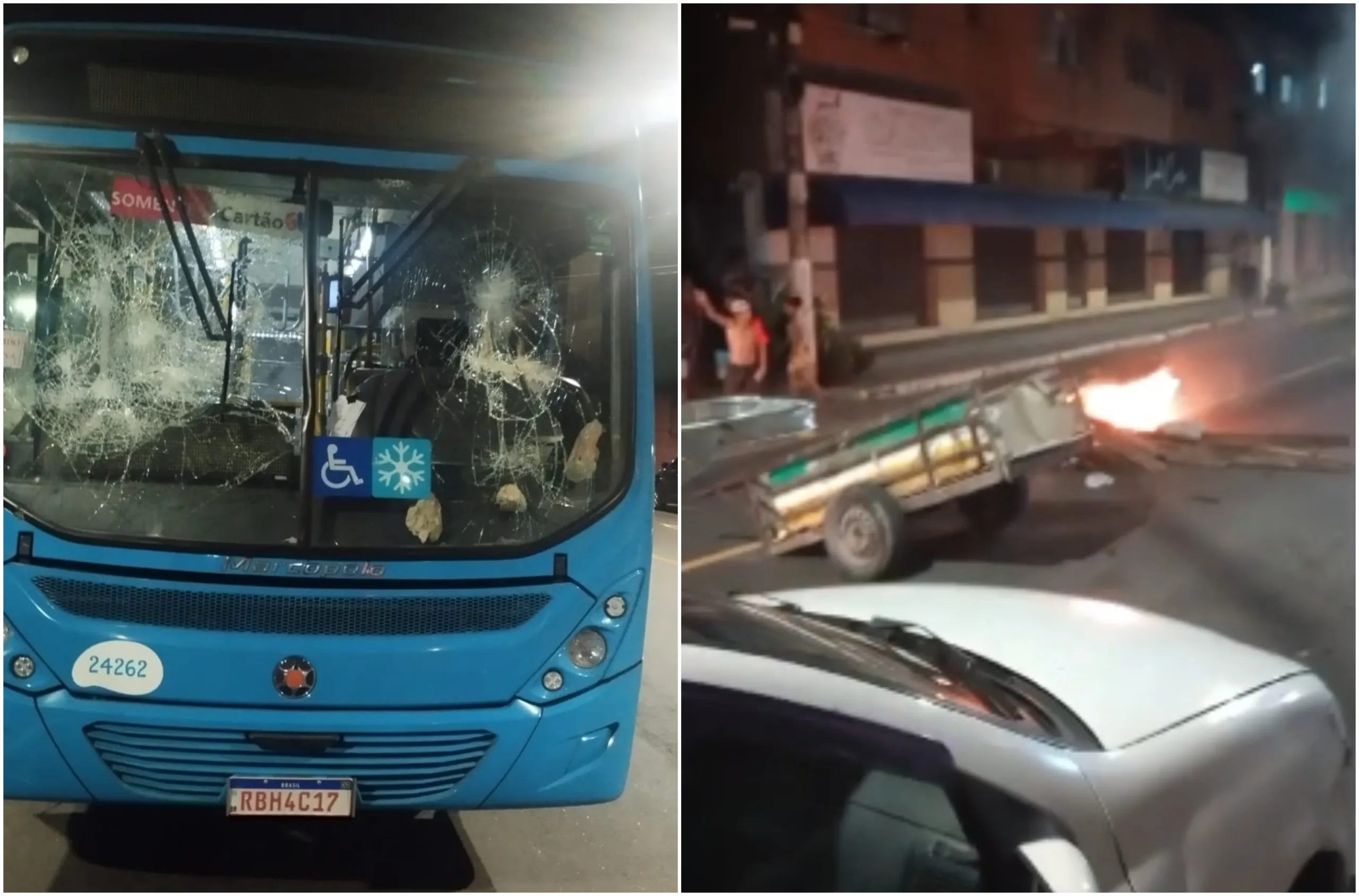 Confronto em São Pedro termina com morte e ônibus depredado