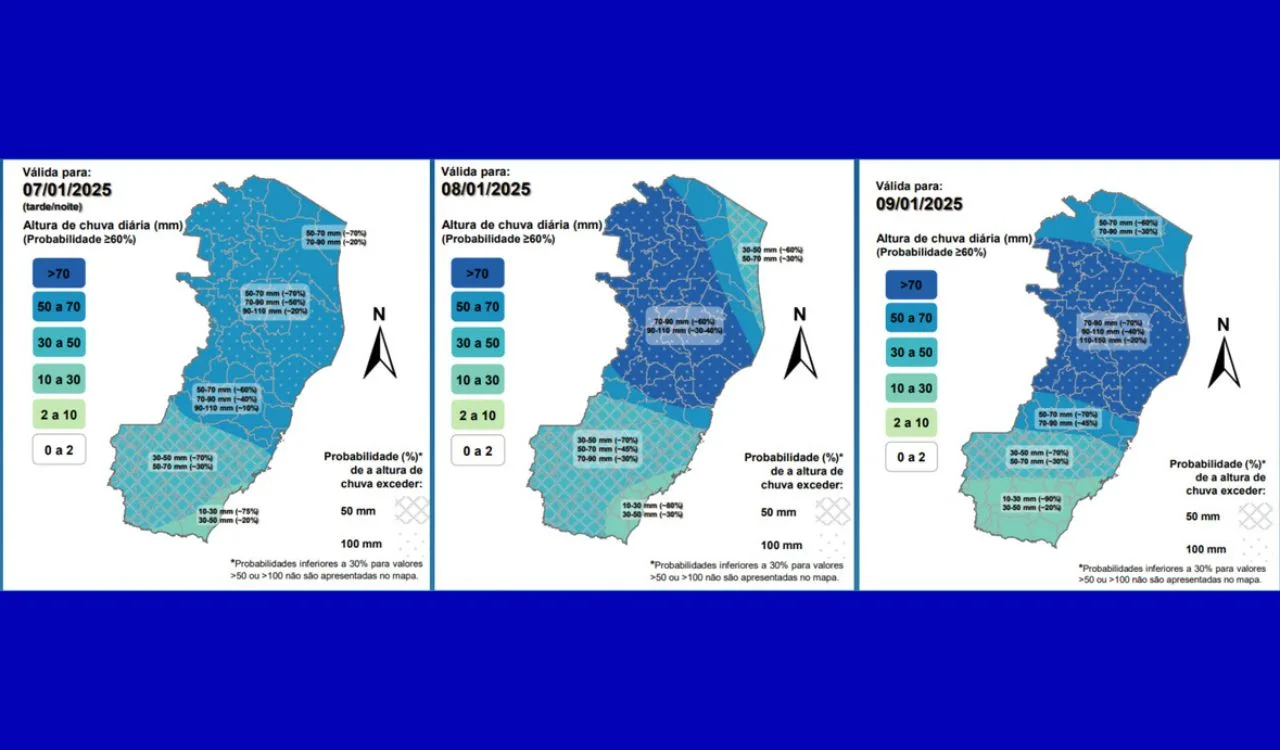 Defesa Civil alerta para chuvas fortes no ES e cheia do Rio Doce