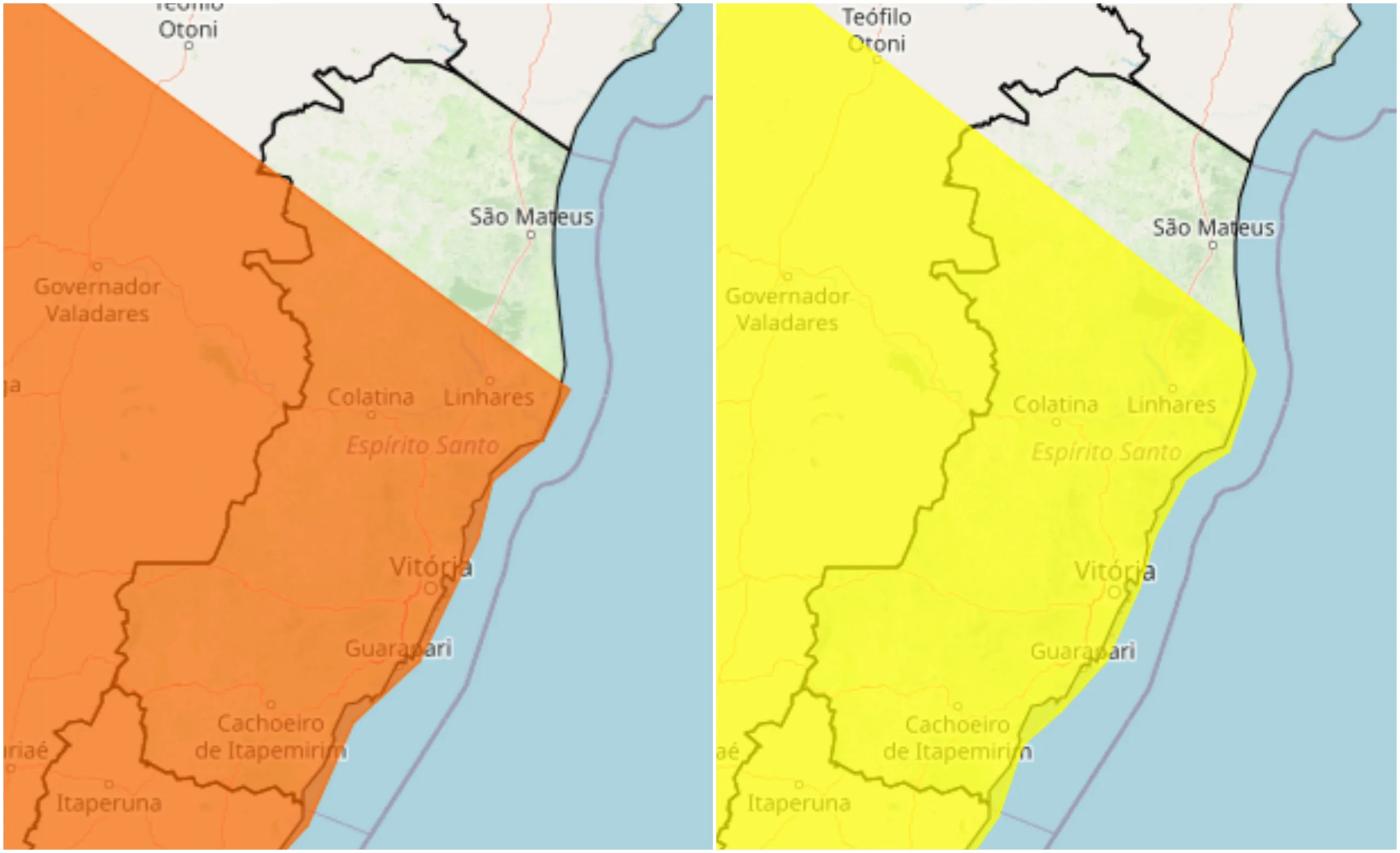 Tempo vai mudar? Cidades do ES recebem dois alertas para chuva forte; veja lista