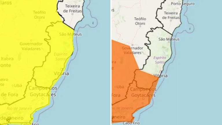 ES recebe alertas de chuvas intensas e há risco de alagamento; veja as cidades