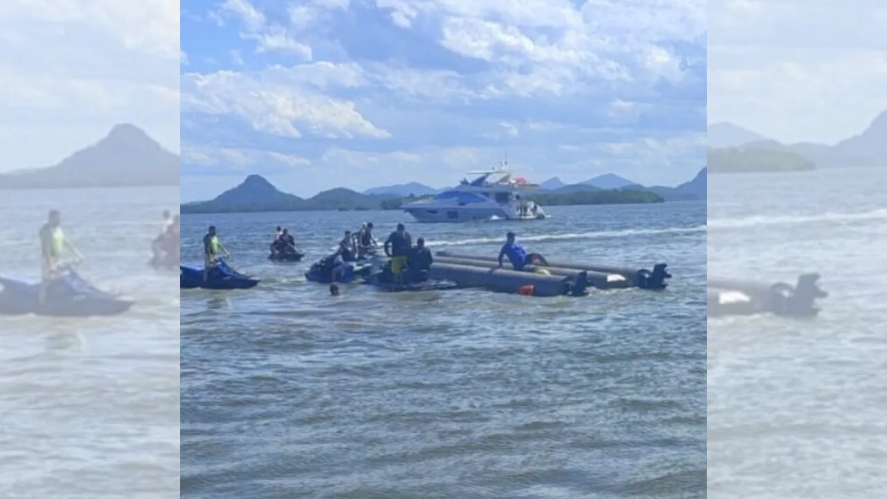 Bebê de 8 meses morre após catamarã virar com rajada de vento em SC