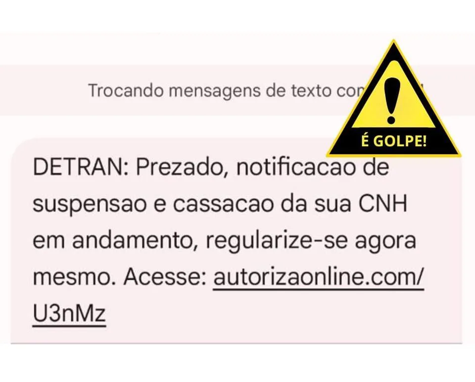 Golpes por SMS: Detran faz alerta e orienta como evitar