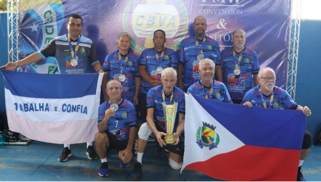 Superliga da Melhor Idade 2025. Vôlei adaptado. Guarapari foi prata