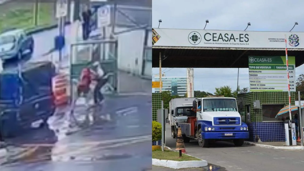 VÍDEO | Segurança da Ceasa tem arma roubada na entrada principal