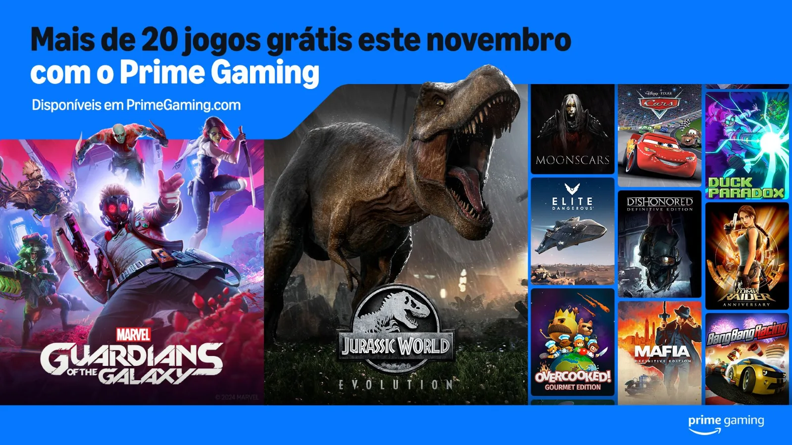 Atualização de conteúdo de novembro do Prime Gaming