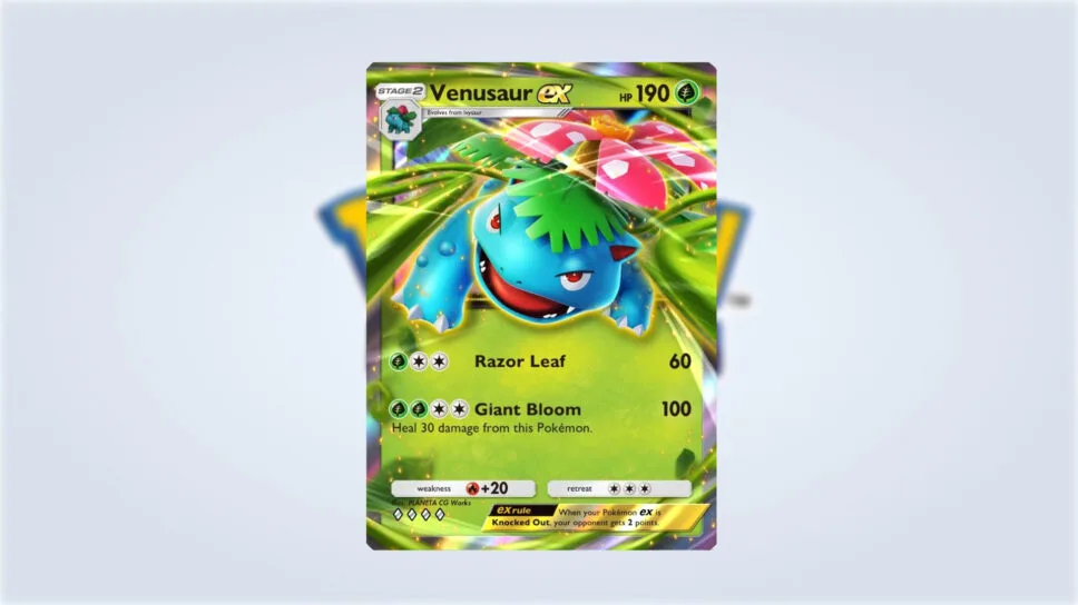 Vazamentos revelam eventos de Venusaur e mais em Pokémon TCG Pocket