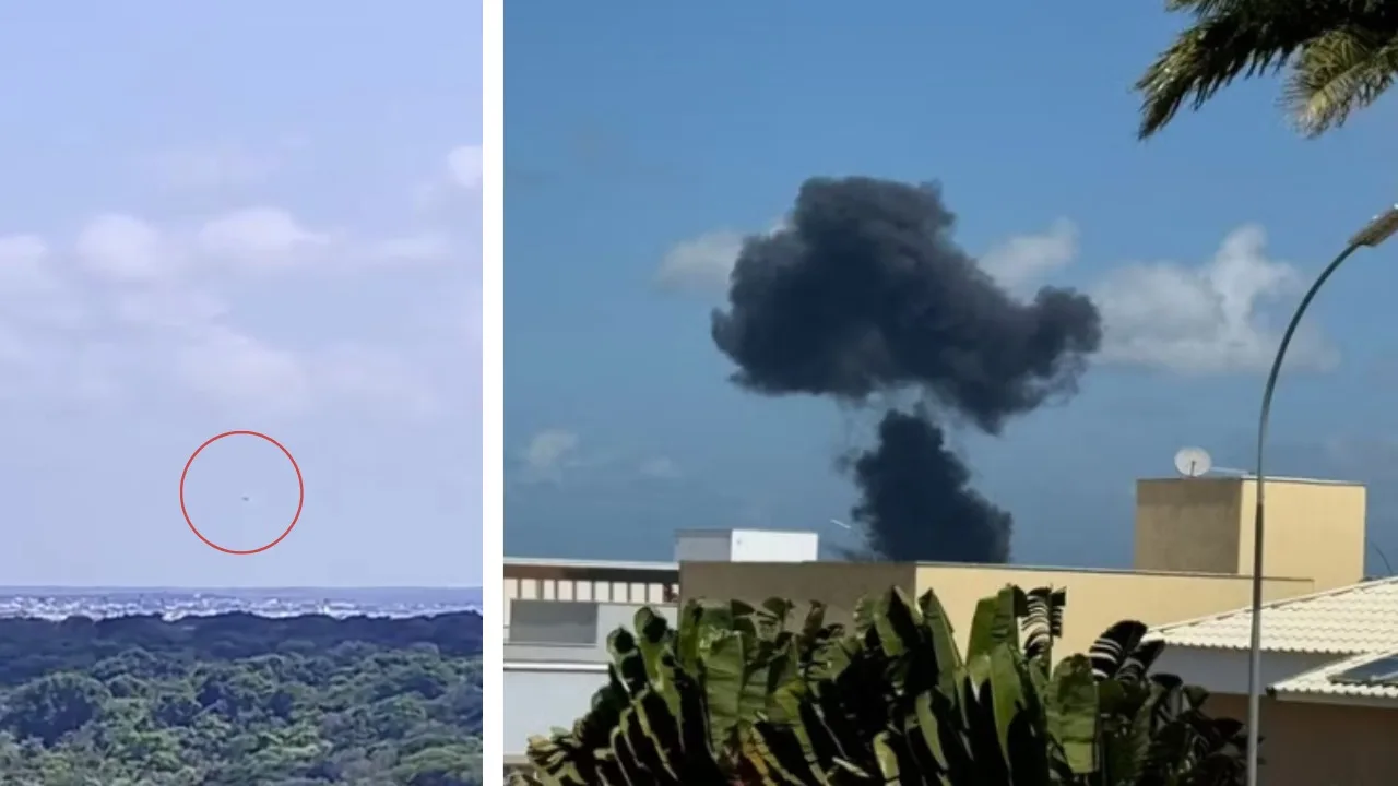 VÍDEO | Caça da FAB cai durante exercício aéreo; piloto consegue se ejetar