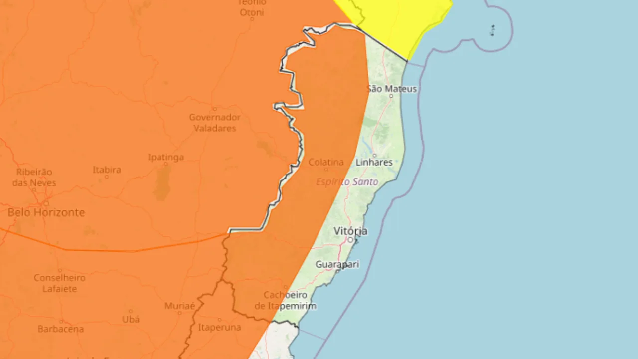 Réveillon em cidades do ES será com alerta para chuvas fortes