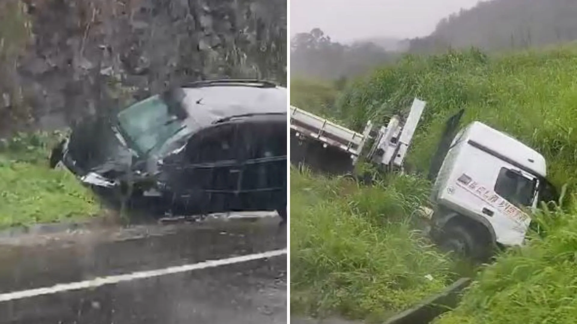 VÍDEO | Acidente entre caminhão e carros deixa dois mortos na BR-101 no ES