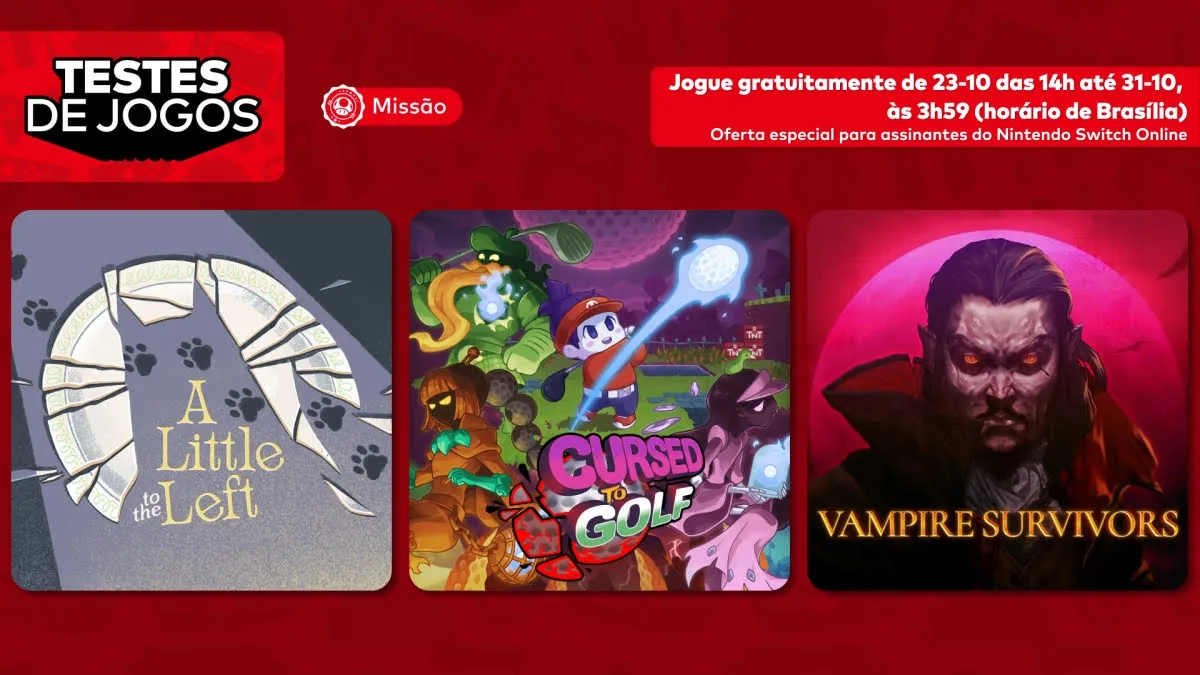 Nintendo Switch recebe 3 testes de jogos neste Halloween