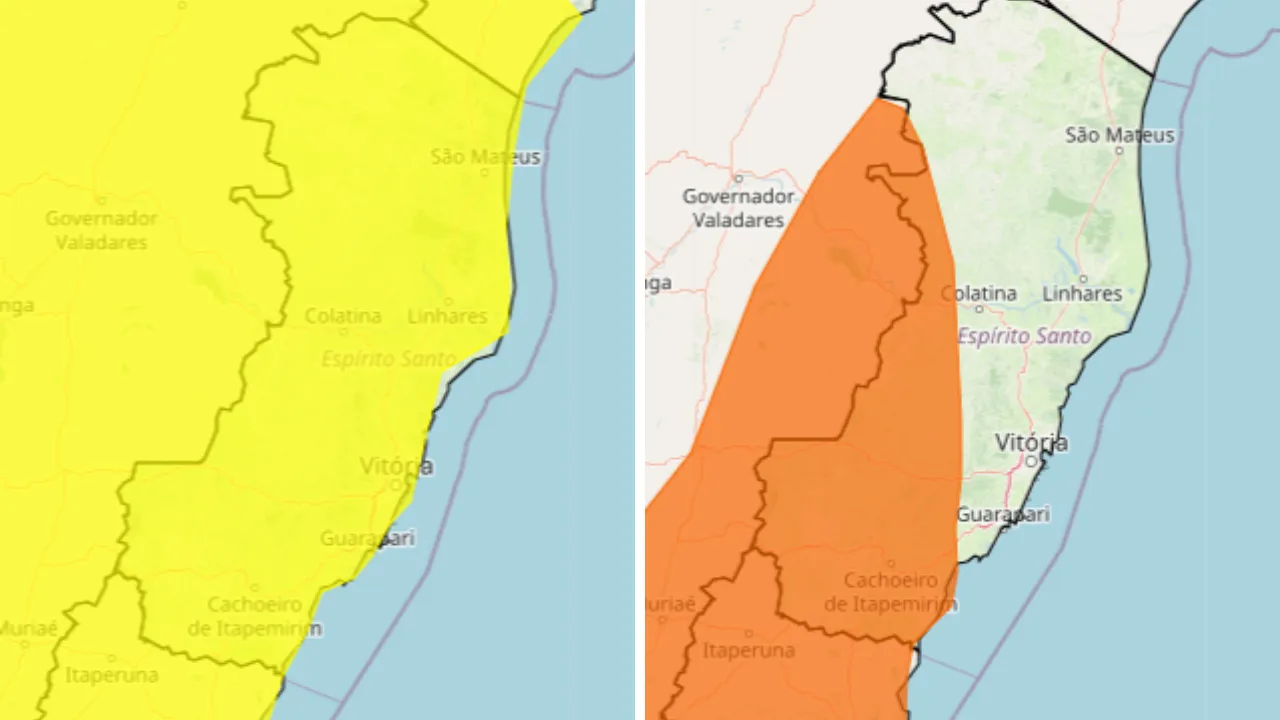 ES recebe alertas de chuvas com previsão de queda de granizo; veja cidades