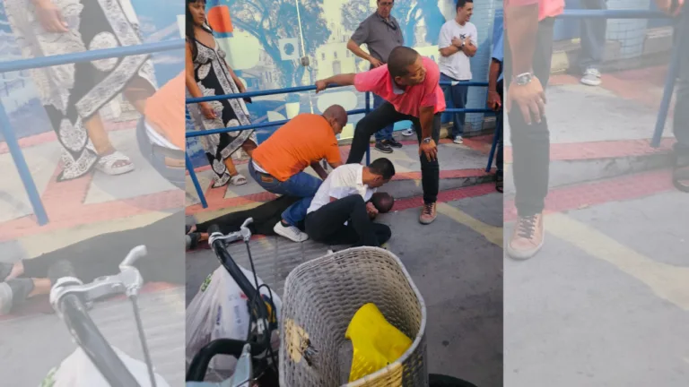 "Pega ladrão!" Homem tenta furtar bicicleta e é contido por moradores