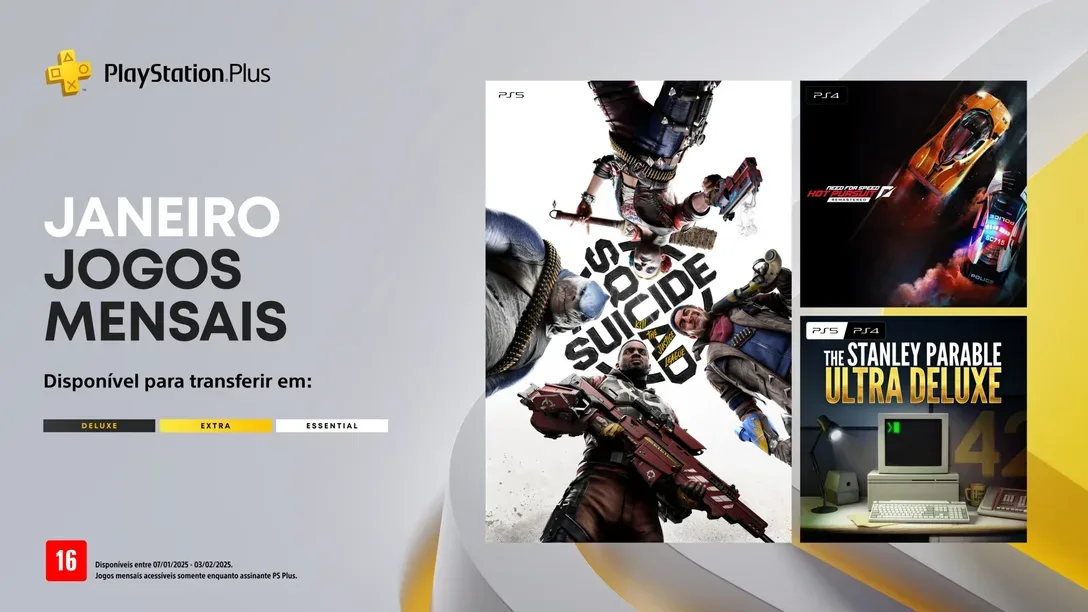 PlayStation Plus revela jogos de janeiro de 2025