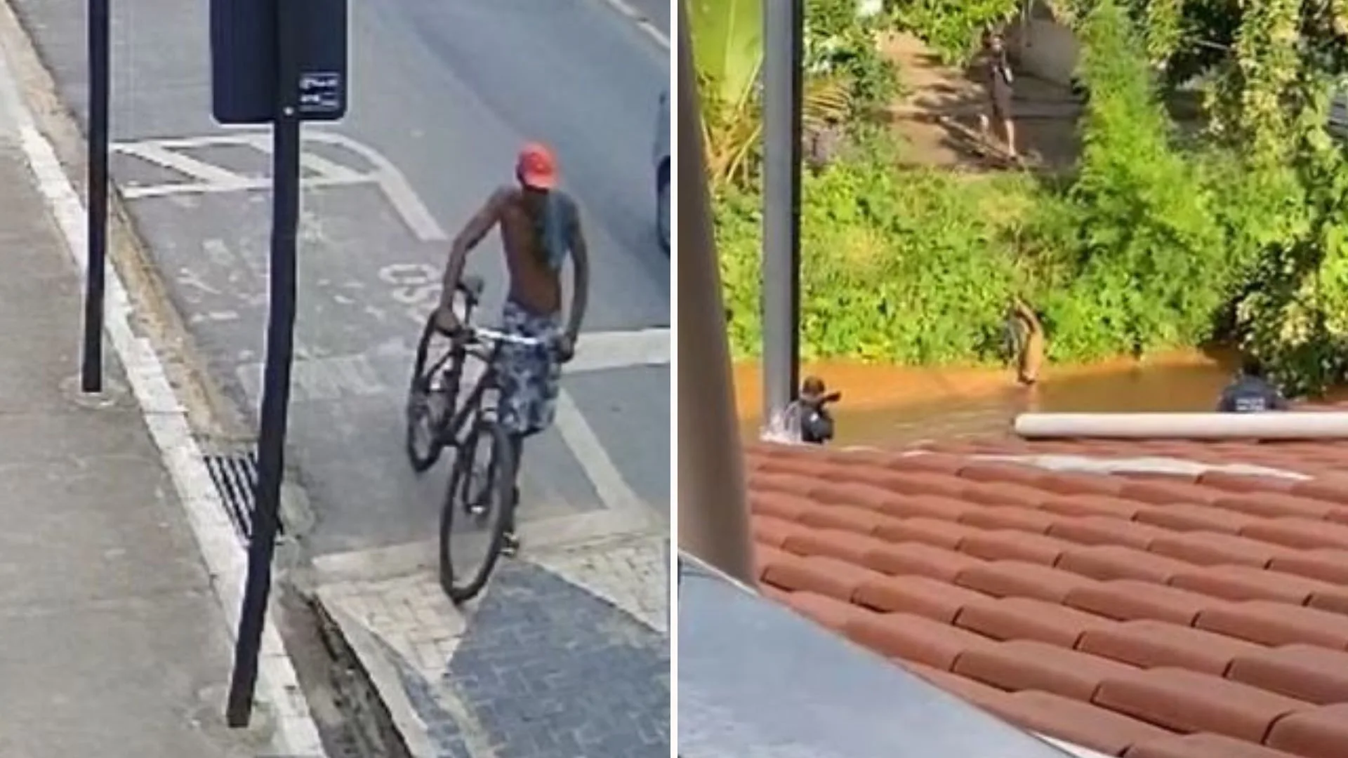 VÍDEO | Ladrão de bicicleta é detido pela PM dentro de rio em Guaçuí