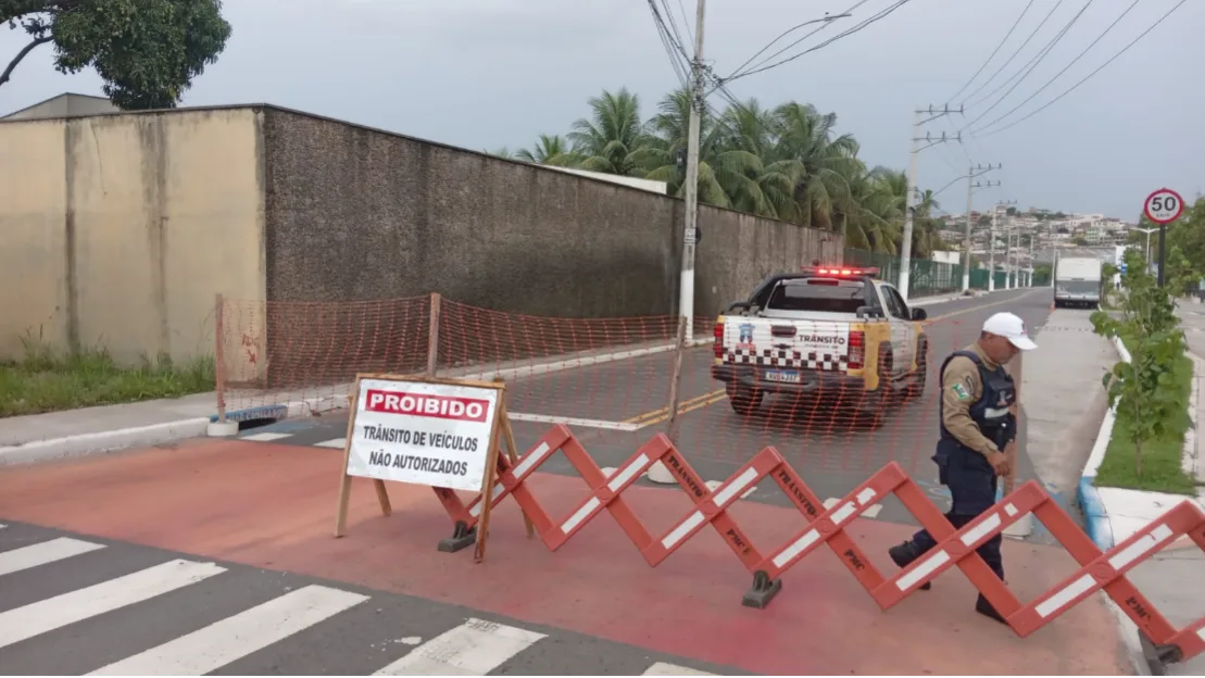 Orla de Cariacica tem o trânsito interditado até segunda; veja rotas