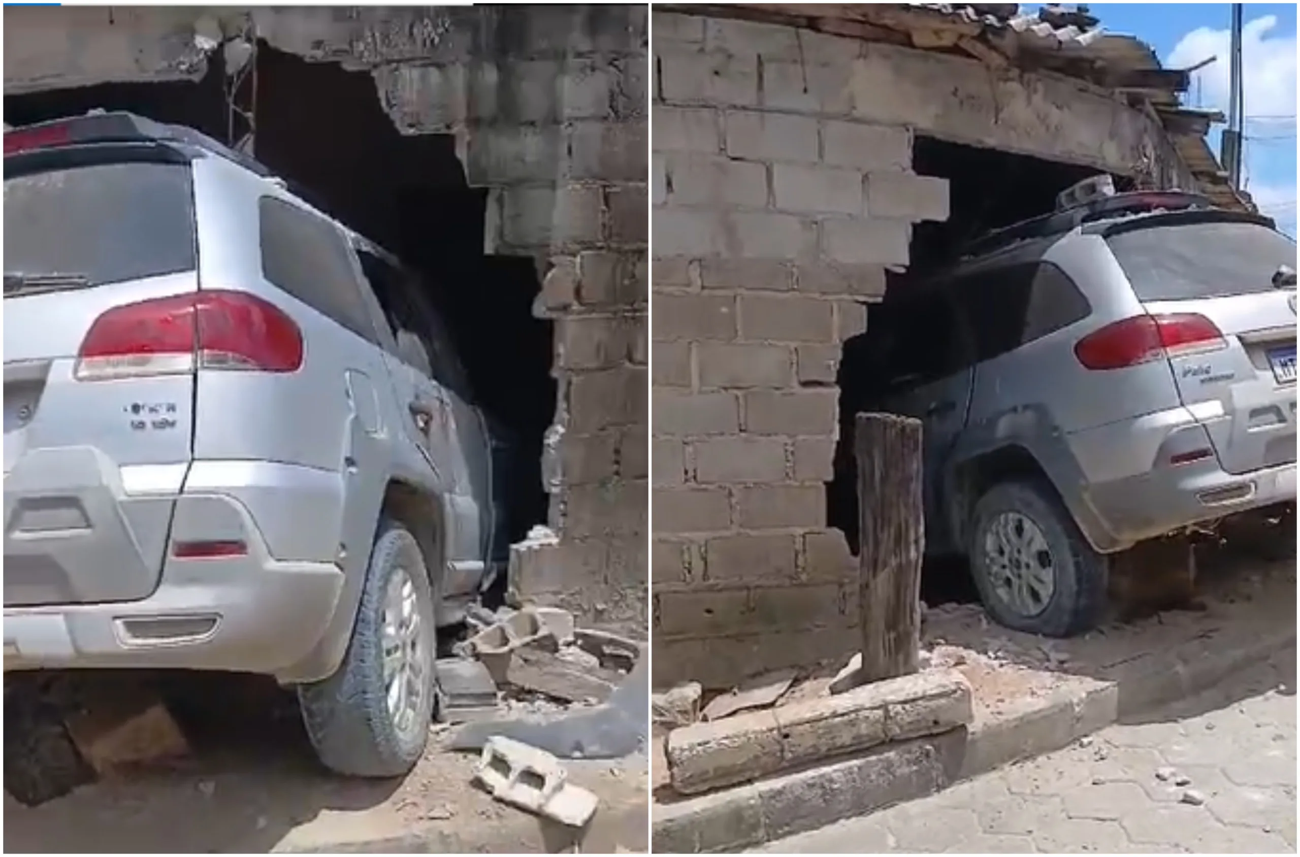 Criança fica ferida após carro em alta velocidade invadir casa no ES