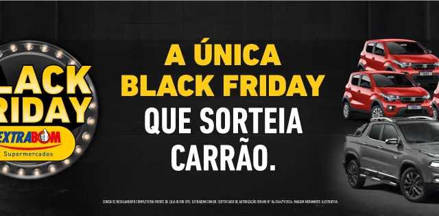 Black Friday do Aniversário Extrabom: tem ofertas imperdíveis e um carrão esperando por você!