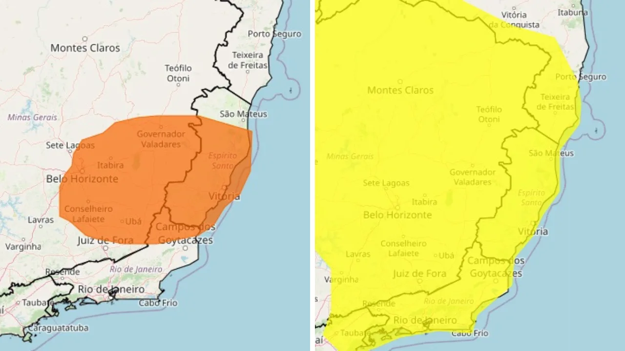 Fim de semana no ES tem alertas de chuvas e ventos de até 100 km/h; veja cidades