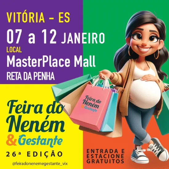 Começa hoje a 26ª Feira do Neném e Gestante no Masterplace Mall