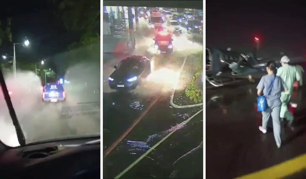 VÍDEO | Guarda de Vitória dribla chuva e trânsito para escoltar coração até aeroporto