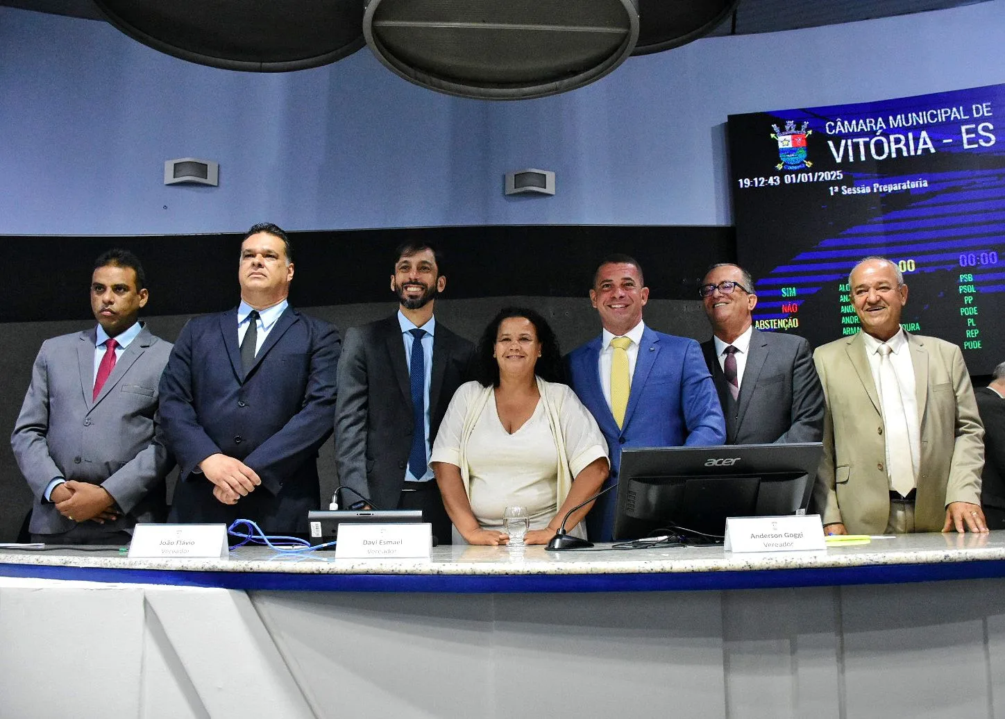 Nova Mesa Diretora da Câmara de Vitória (foto: Thiago Soares/FV)