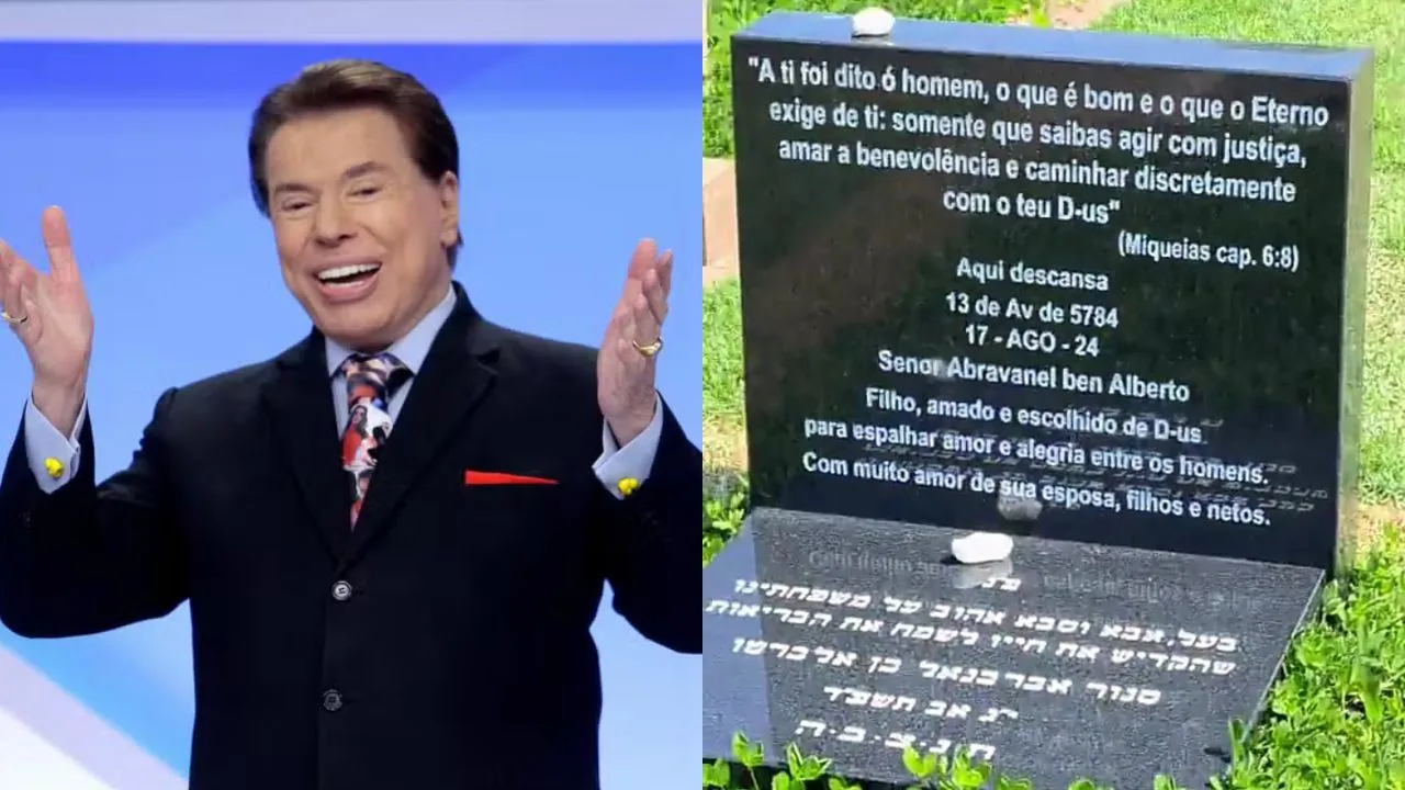 Lápide de Silvio Santos tem erro e família dá explicação